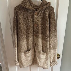 J. Crew Brown Cardigan with Ombre Design *LIKE NEW*